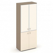 Купить estetica шкаф высокий широкий (2 низ. фасада лдсп+2 сред. фасада стекло лакобель в раме) es.st-1.2r i