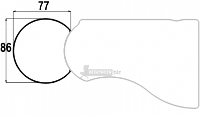 Купить берлин rus элемент для асимметричного стола 140 и 160 мм (без опоры) каз.86 (77х86)