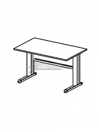 Купить эрго rus стол письменный на металлокаркасе глубина - 800 мм ем-111 (1300х800х760)