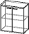 Купить смарт rus шкаф-витрина (мдф рама) с замком зад.стенка двп 76н001.2012 (786х436х737)