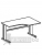 Купить эрго rus стол письменный на металлокаркасе с приставными сторонами 60 см ем121r (1400х900х760)