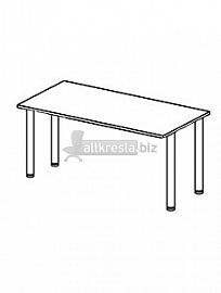 Купить эрго rus стол письменный на п-образном каркасе (труба круглого сечения d=40 мм) глубина - 80 см еr02.0911 (1600х800х760)