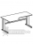 Купить эрго rus стол письменный на металлокаркасе с приставными сторонами 60 см ем123l (1600х900х760)