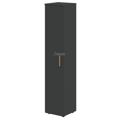 FORTA Шкаф колонка с глухой дверью и топом FHC 40.1 Черный графит/Черный графит 404х429х1983