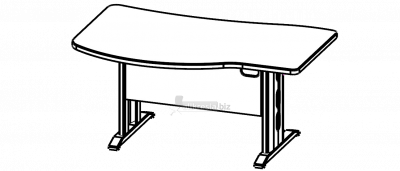 Купить берлин rus стол с брифинг-зоной на металлическом l-каркасе сбзм 180 l/r (180х100х74)