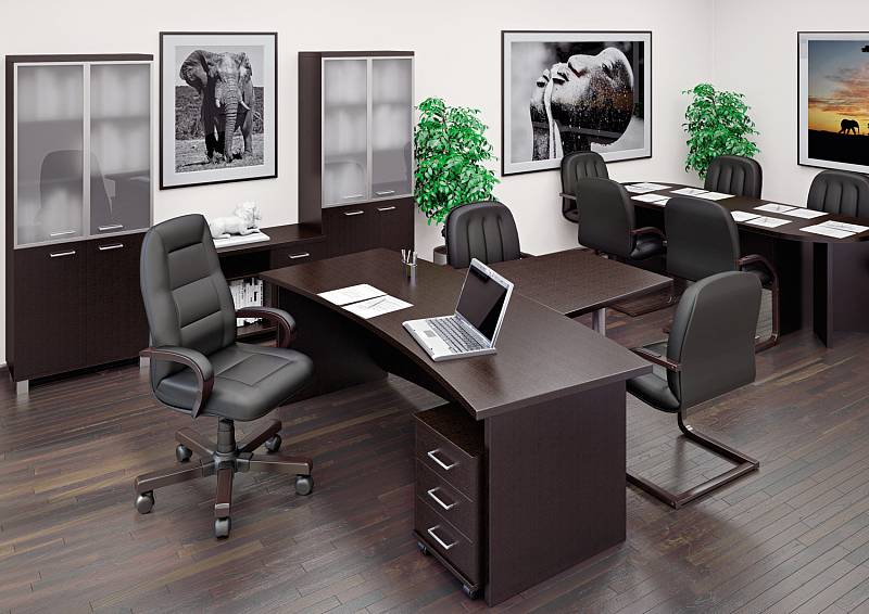 Купить Кабинет FIRST -  мебель для директора + составные конференц столы - фото 8
