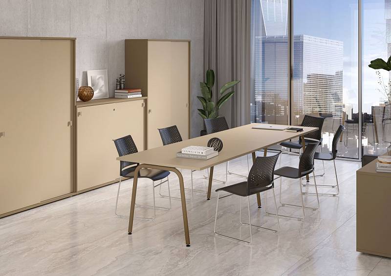 Купить ESTETICA - офисная мебель с металлическими опарами круглого сечения и прямоугольного - фото 5